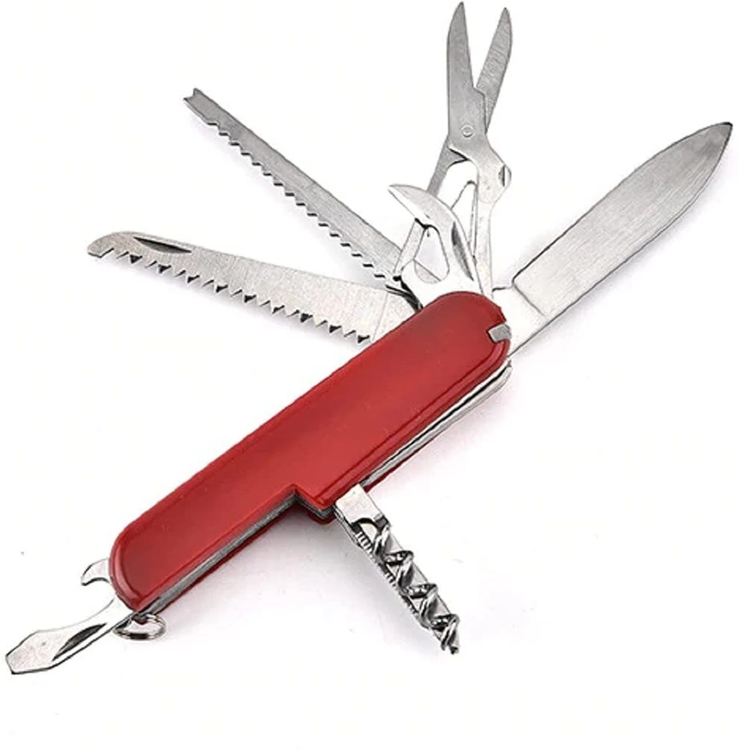14 in 1 Multi Tool Swiss Knife – Red