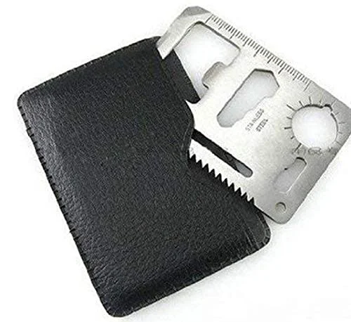 Multi-Purpose 11 in 1 Credit Card Tool- Small Silver