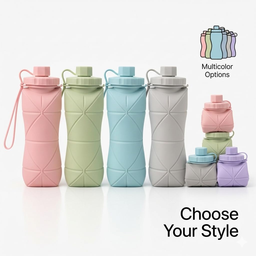 Collapsible Silicone Water Bottle