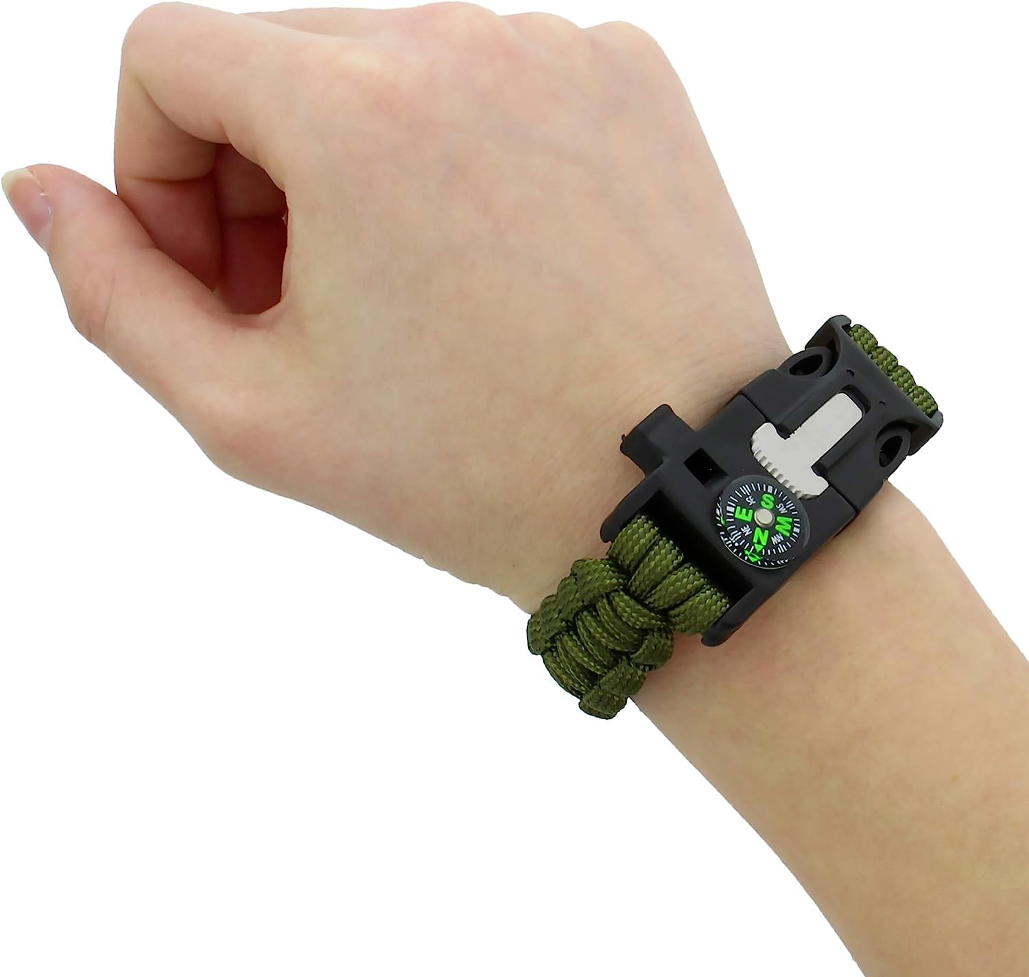 4 in 1 Survival Paracord Bracelet (Army Green)