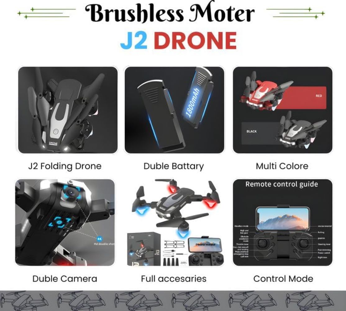 J2 Foldable RC Toy Drone