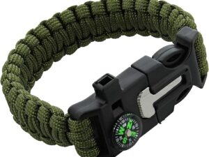 4 in 1 Survival Paracord Bracelet (Army Green)