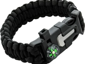 4 in 1 Survival Paracord Bracelet (Black)