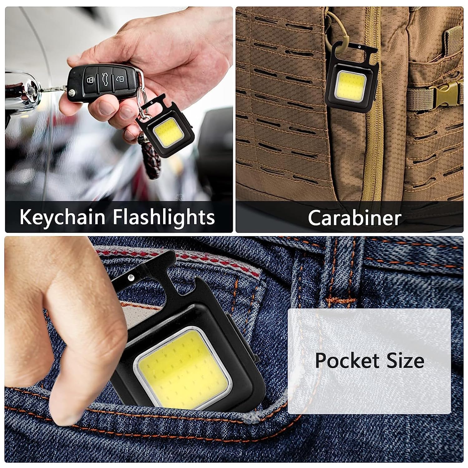 Mini Cob Keychain and Magnetic Flashlight