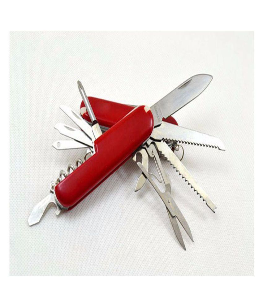 14 in 1 Multi Tool Swiss Knife – Red