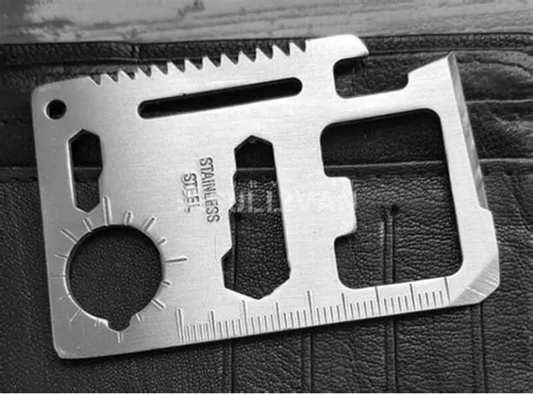 Multi-Purpose 11 in 1 Credit Card Tool- Small Silver