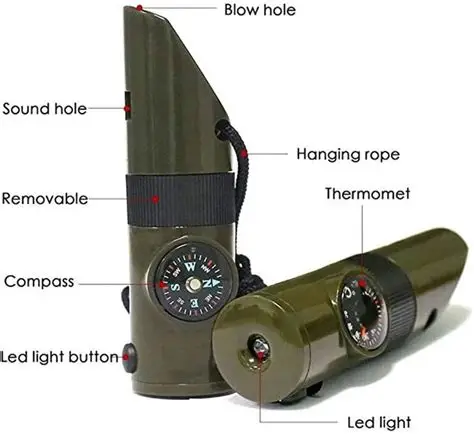 7 in 1 Multifunctional Survival Whistle
