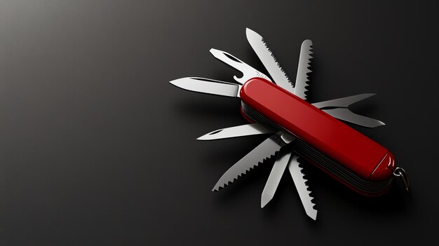 14 in 1 Multi Tool Swiss Knife – Red